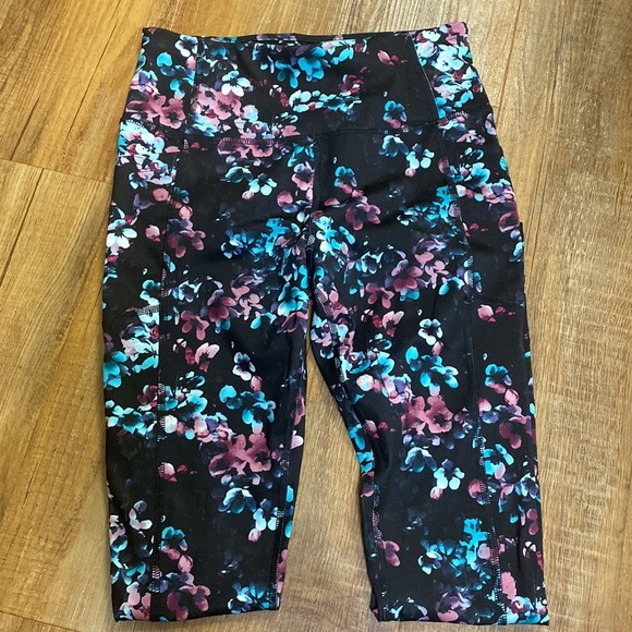 Avia blue floral leggings size small - Picture 2 of 6